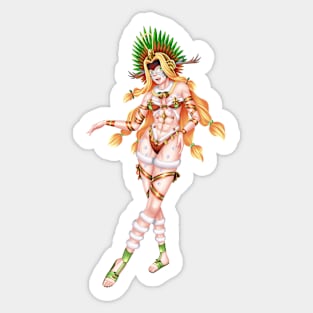 Christmas Quetzalcoatl Rudos Mask 2 Sticker